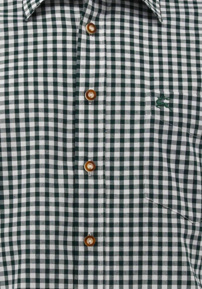 OS Trachten Men's Long Sleeve Regular Fit Shirt "Rusty" green