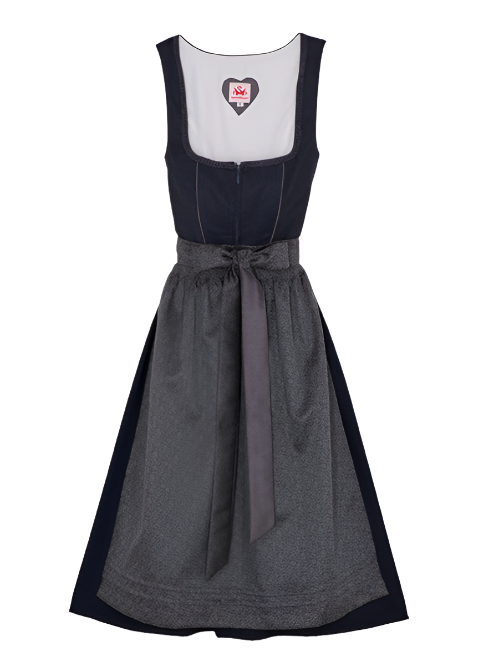 Spieth & Wensky Long Dirndl 2pcs. 70cm "Boni" d. blue (44) closeout