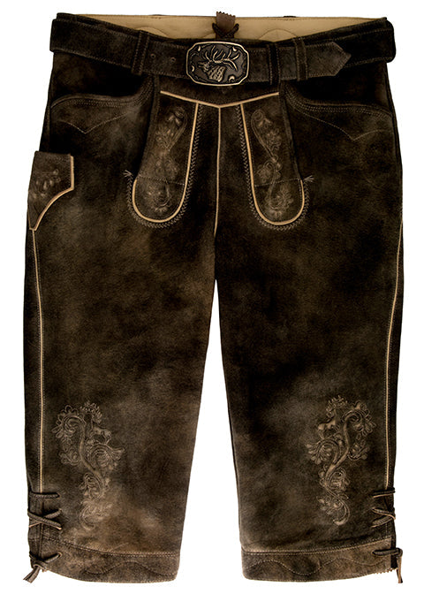 Spieth & Wensky Men's Kniebund Lederhosen "Balthasar" vulkan sand (48) (closeout)