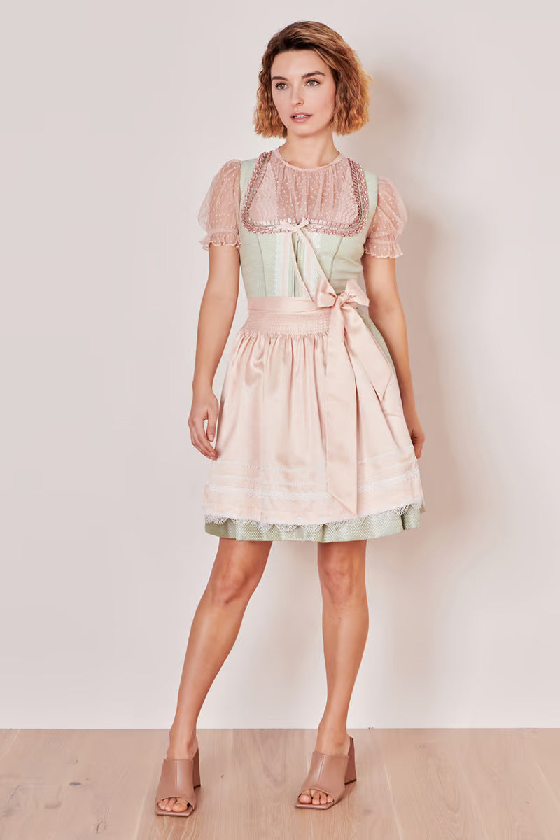 Kruger Mini Dirndl 2pcs. 50cm "Rina" mint (36,38)
