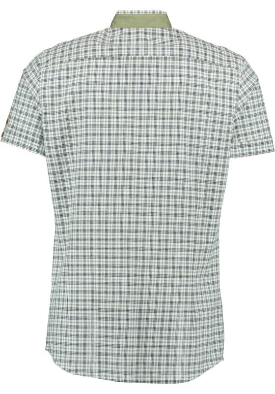 Gipfelstürmer Men's 1/2 Sleeve Slim Fit Shirt "Wiesn" green