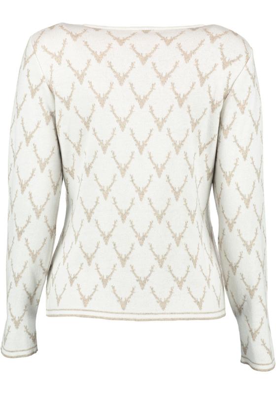 OS Trachten Women's Cardigan — Antler Knit - ecru
