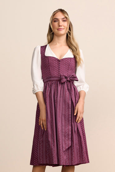 Kruger Lilah long dirndl in red, 70cm