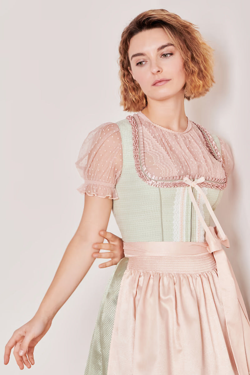 Kruger Mini Dirndl 2pcs. 50cm "Rina" mint (36,38)