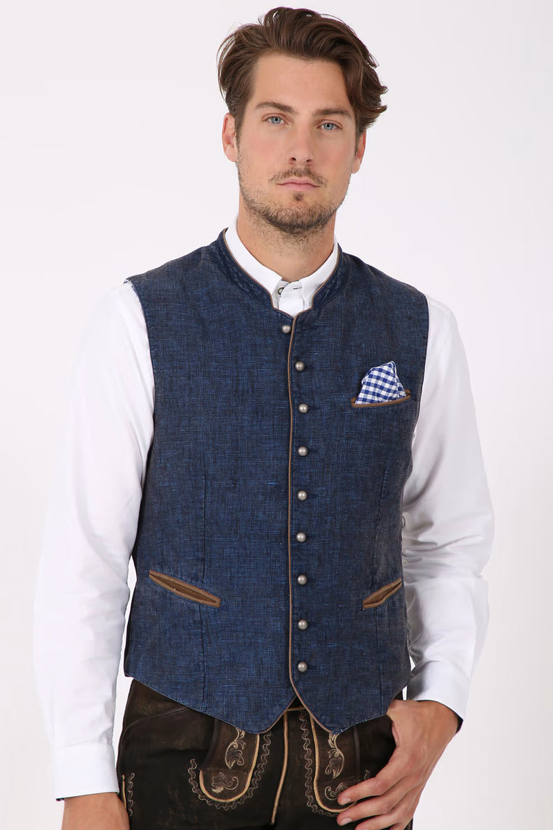 Kruger Traditional Vest "Platzhirsch" blue