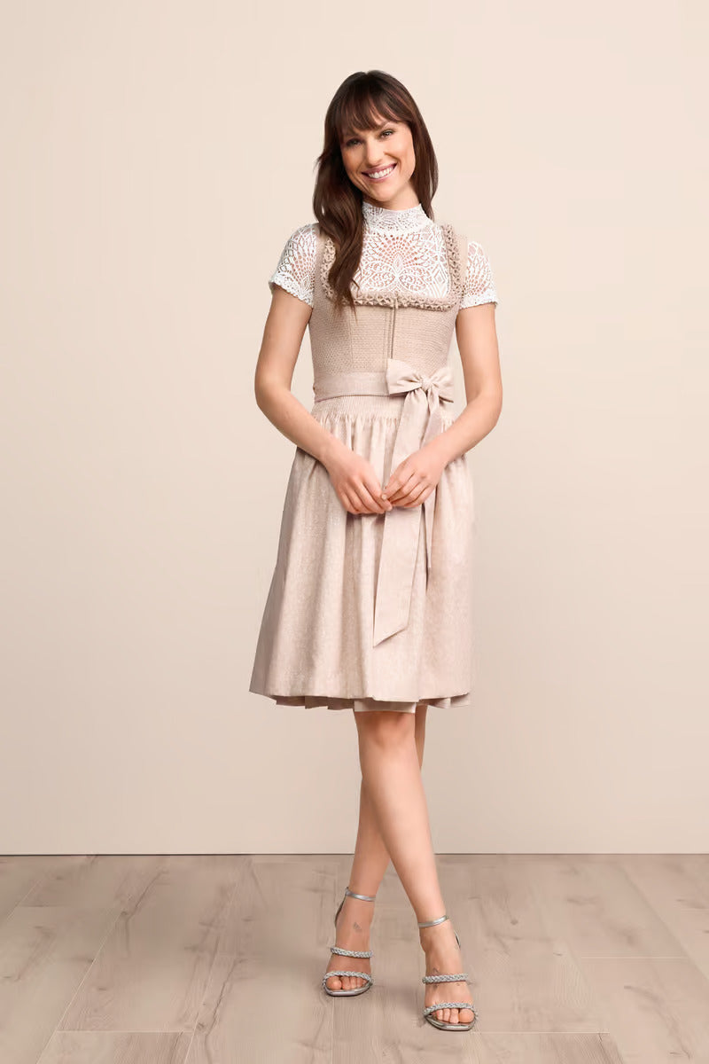 (new) Kruger Midi Dirndl 2pcs. 60cm "Liza" beige