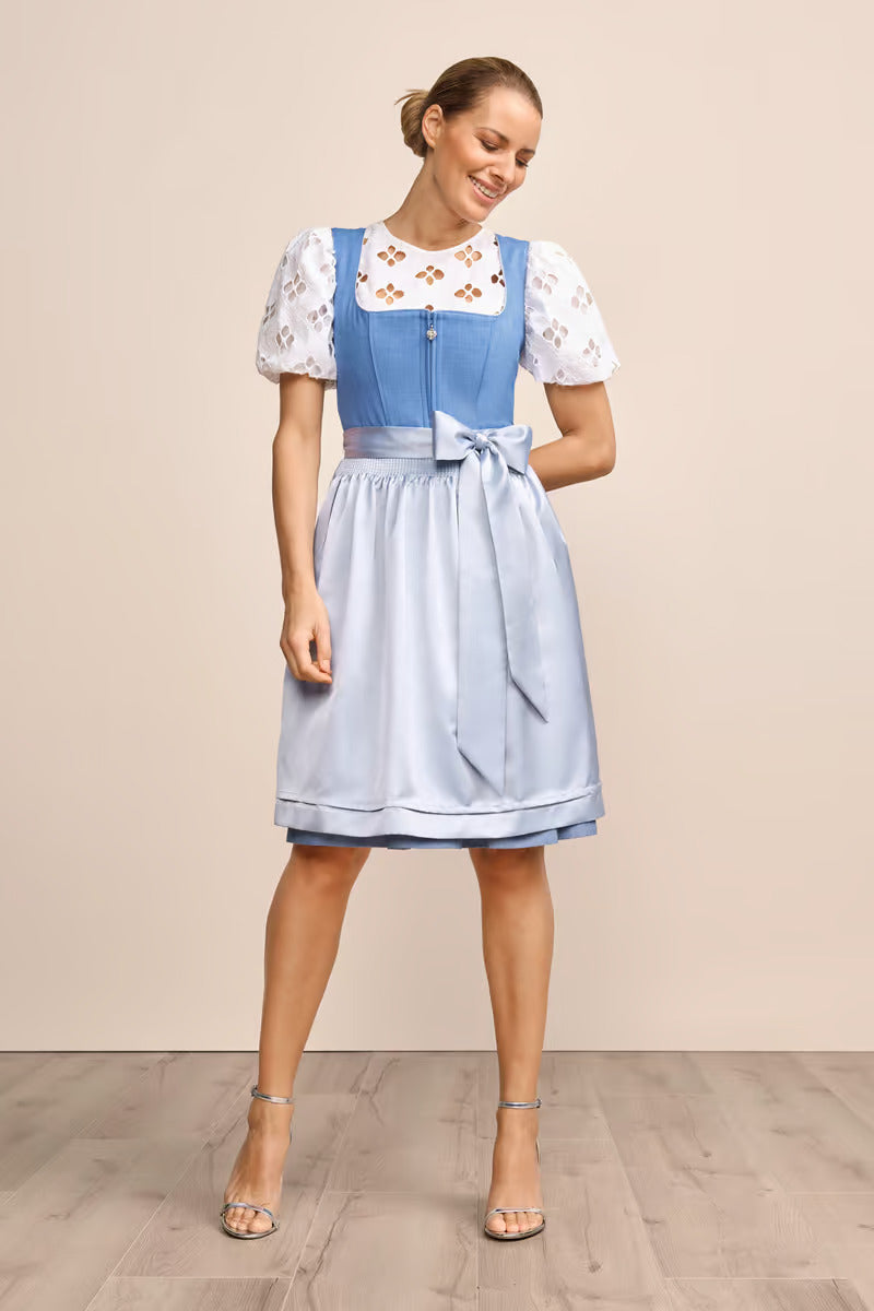 (new) Kruger Midi Dirndl 2pcs. 60cm "Libby" blue