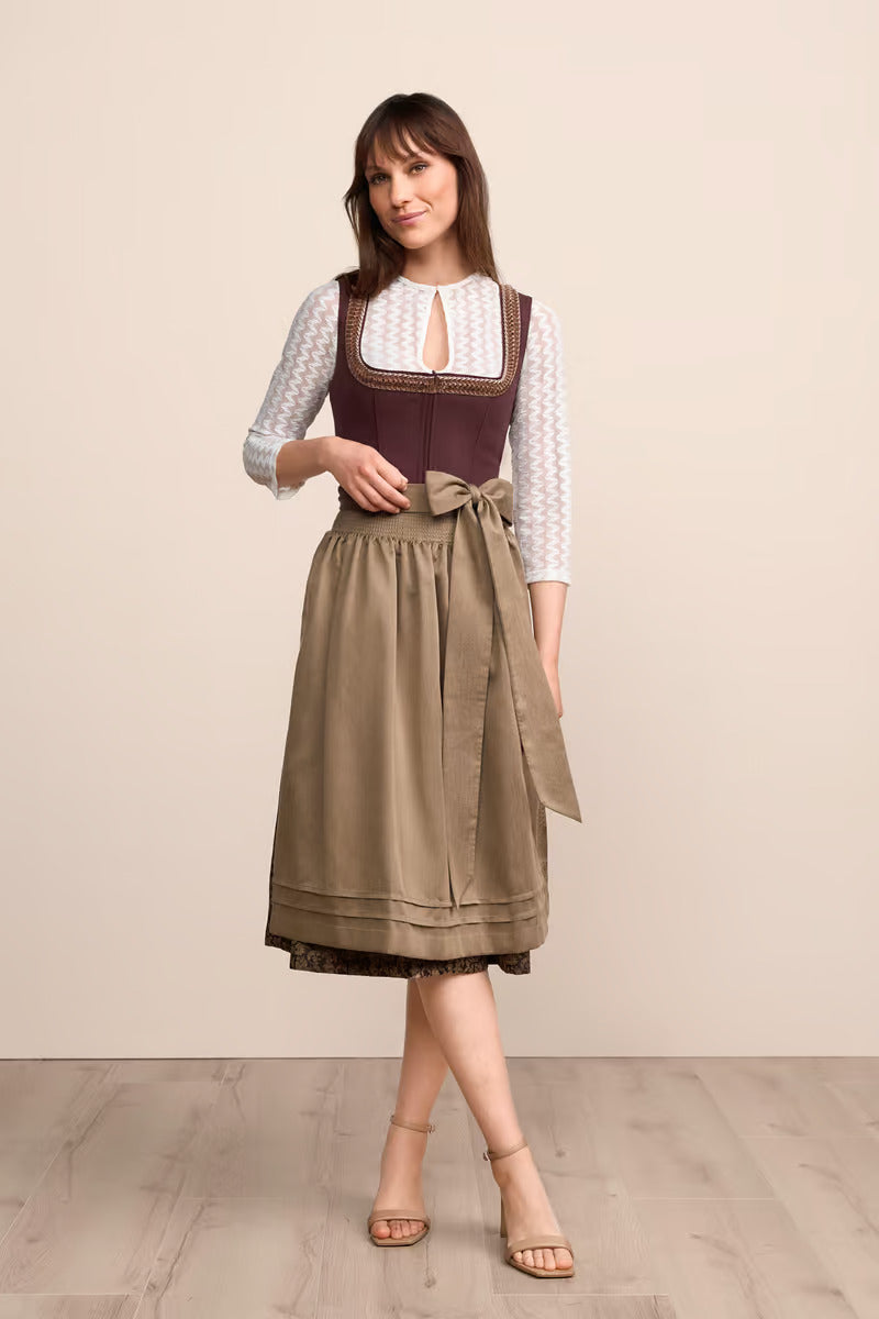 Kruger Long Dirndl 2pcs. 70cm "Janey" red