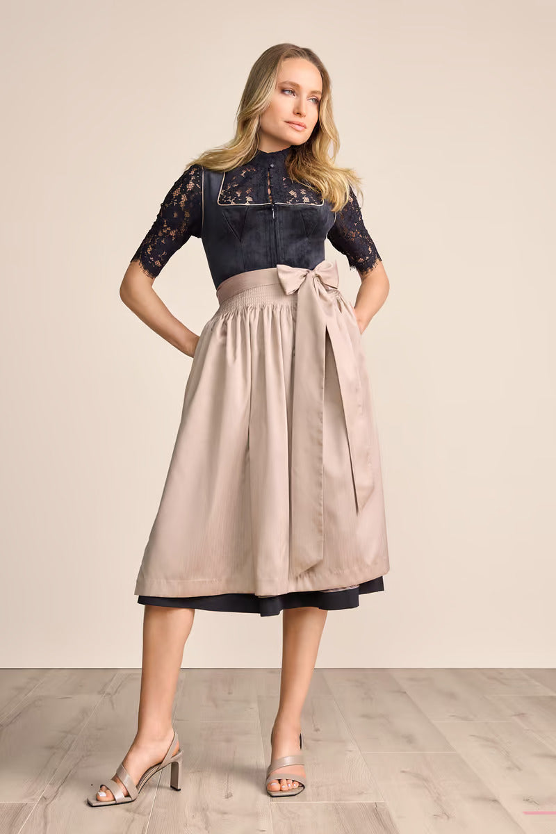 Kruger Long Dirndl 2pcs. 70cm "Suzanne" black