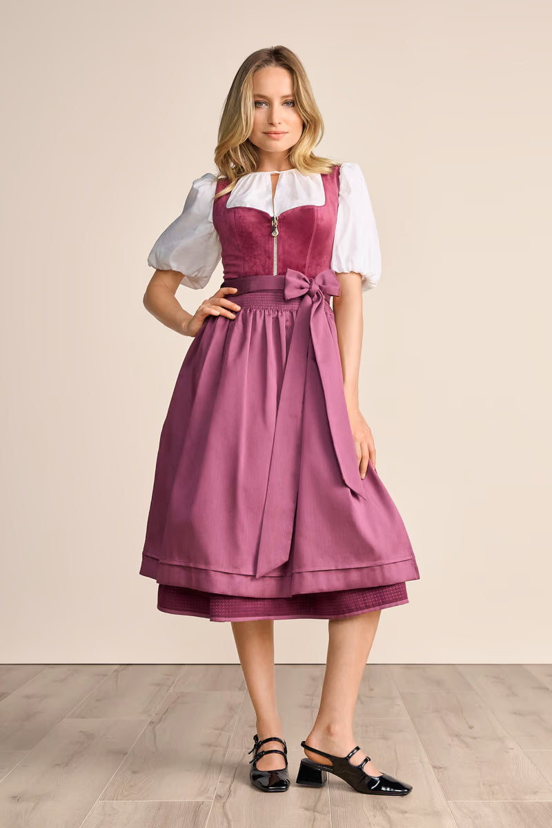 Kruger Long Dirndl 2pcs. 70cm "Ayuna" pink
