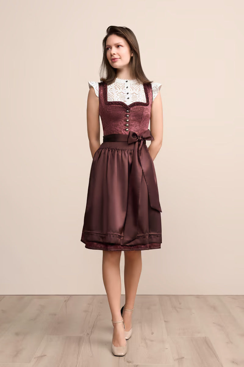 (new) Kruger Midi Dirndl 2pcs. 60cm "Carline" red