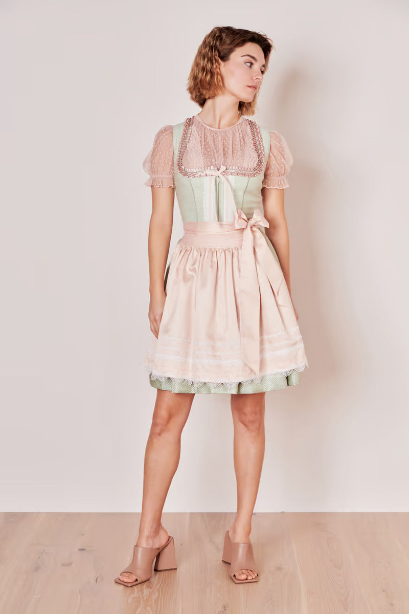 Kruger Mini Dirndl 2pcs. 50cm "Rina" mint (36,38)