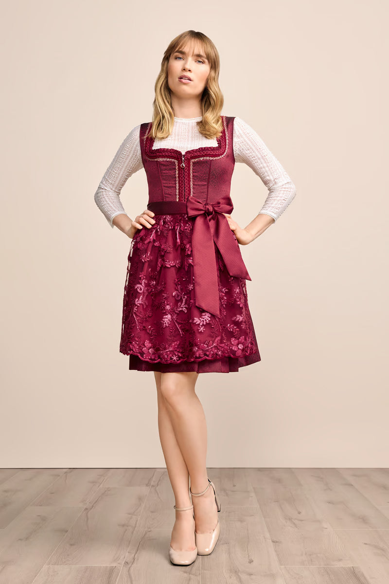 Kruger Mini Dirndl 2pc 50cm "Dafna" red