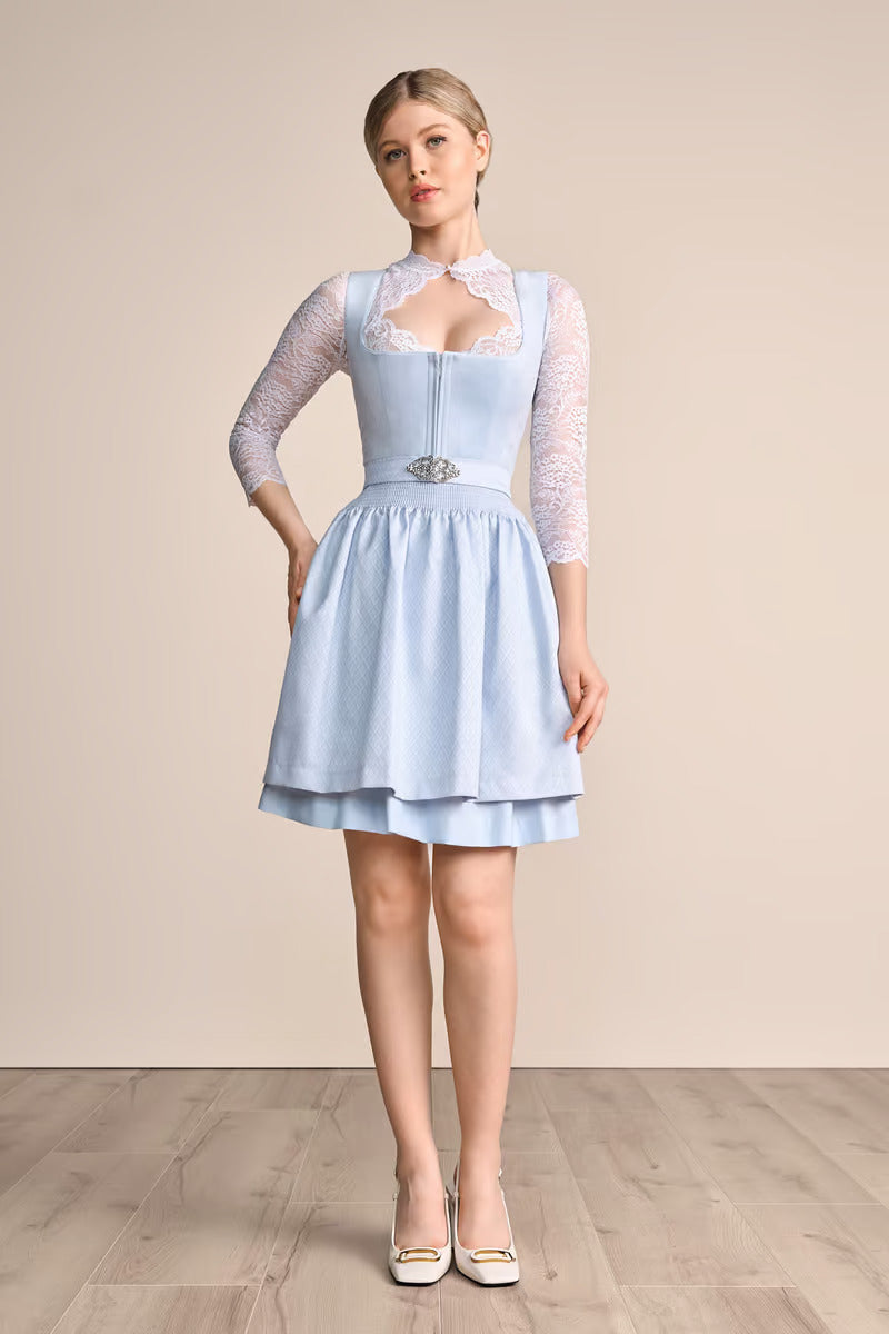Kruger Alisha Mini Dirndl, Light Blue — 50cm 2pc Set