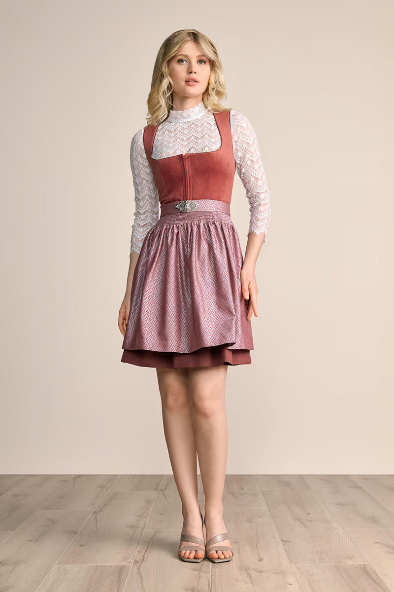 Kruger Mini Dirndl 2pcs. 50cm "Alisha" red (38,40)