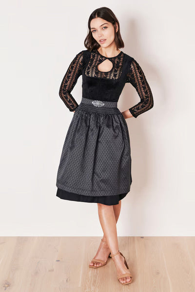 Kruger Midi Dirndl 2pcs. 60cm "Alisha" black