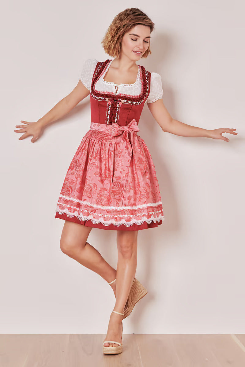 Kruger Ulrika Mini Dirndl, Red — 50cm 2pc Set