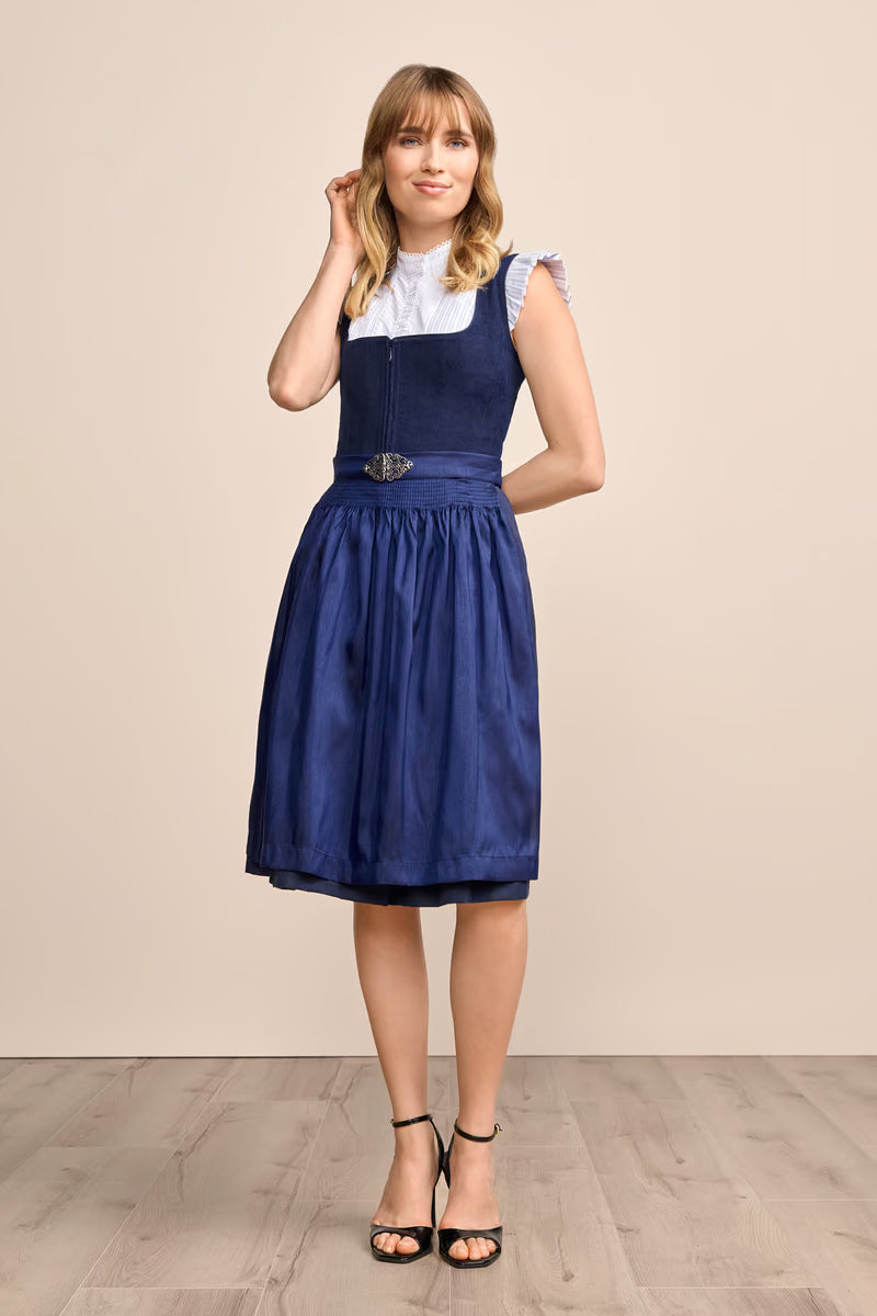 Kruger Midi Dirndl 2pcs. 60cm "Evi" blue