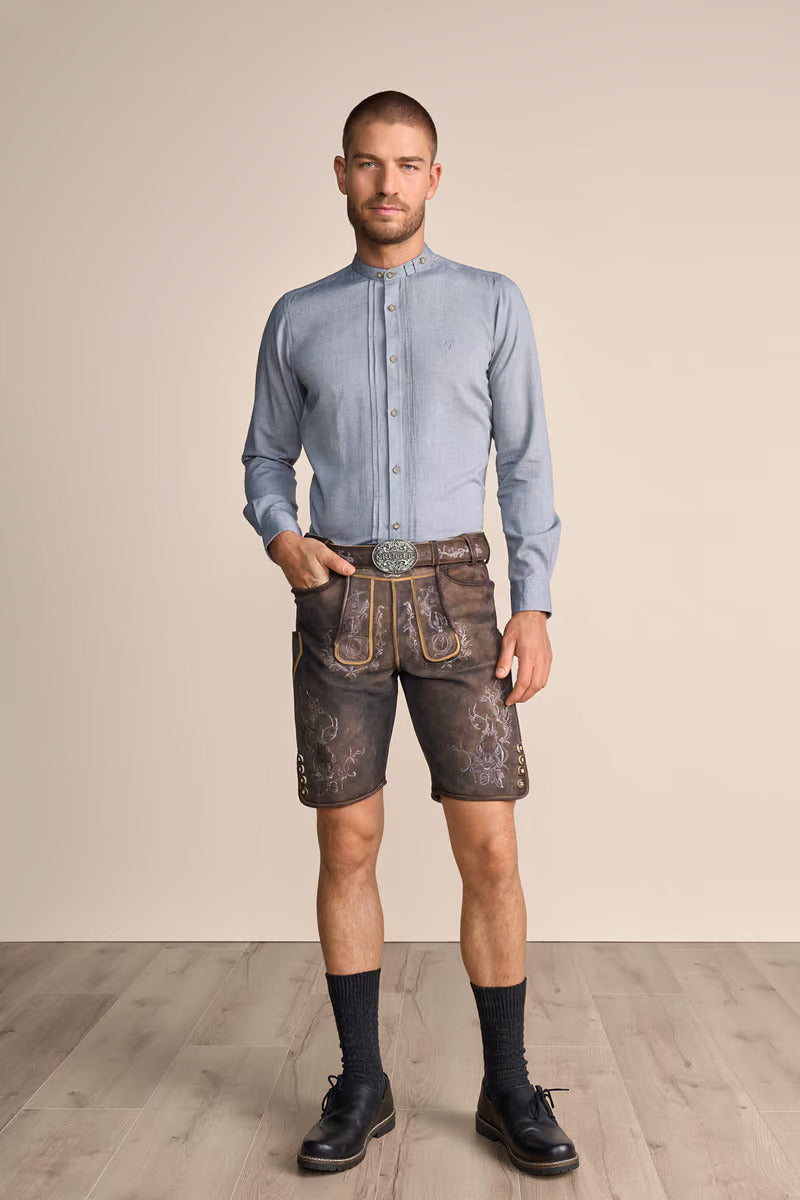 Krueger Traditional "Sören" (gray) Long Sleeve Shirt (low stock)