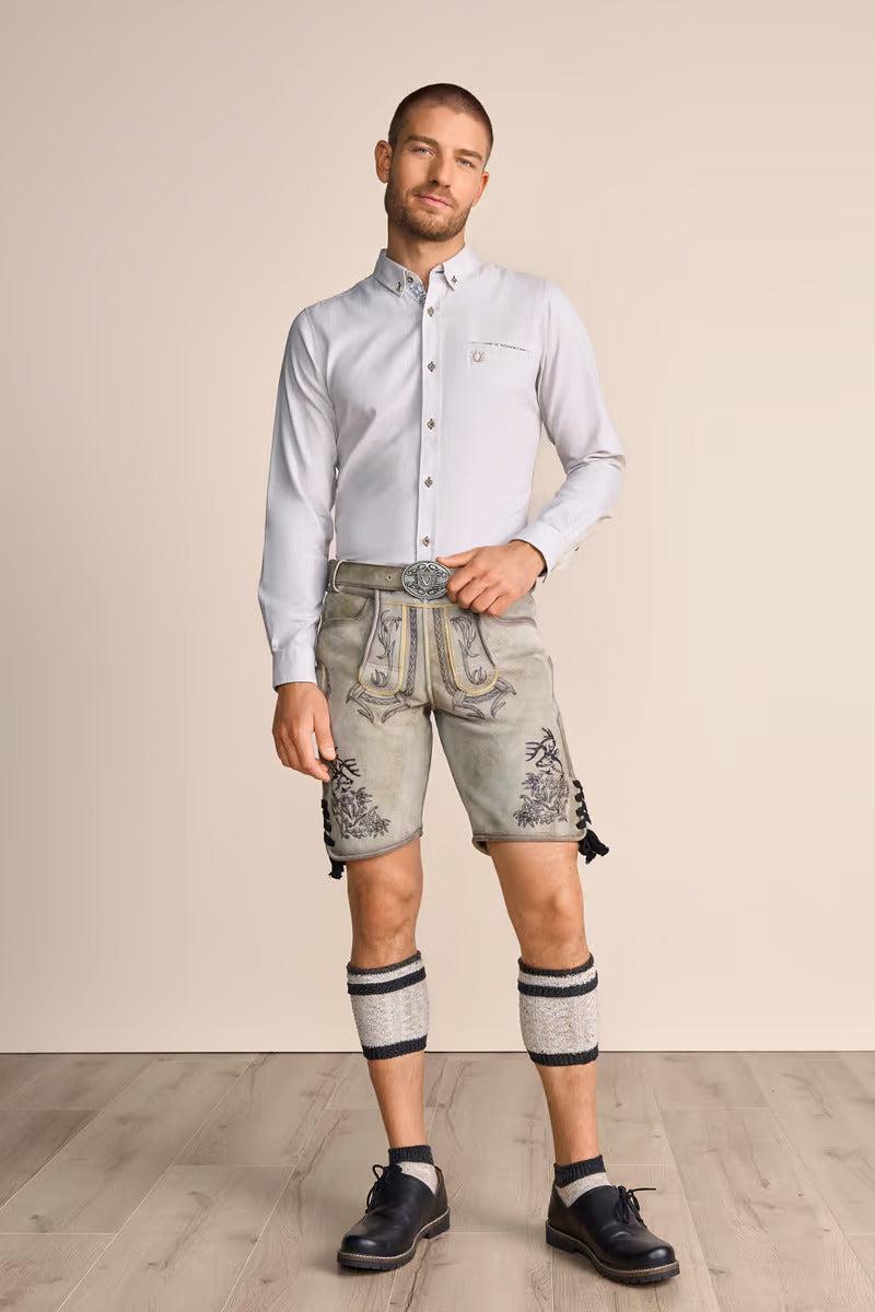 Krueger Traditional Long Sleeve Shirt "Thimon" gray
