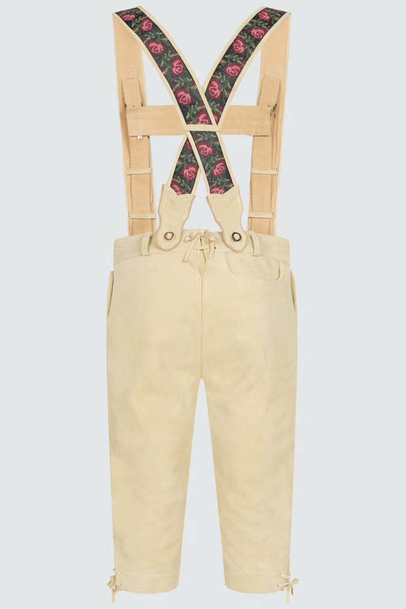 Kruger Men's Knee-length Lederhosen "Swabian" beige (size 48)