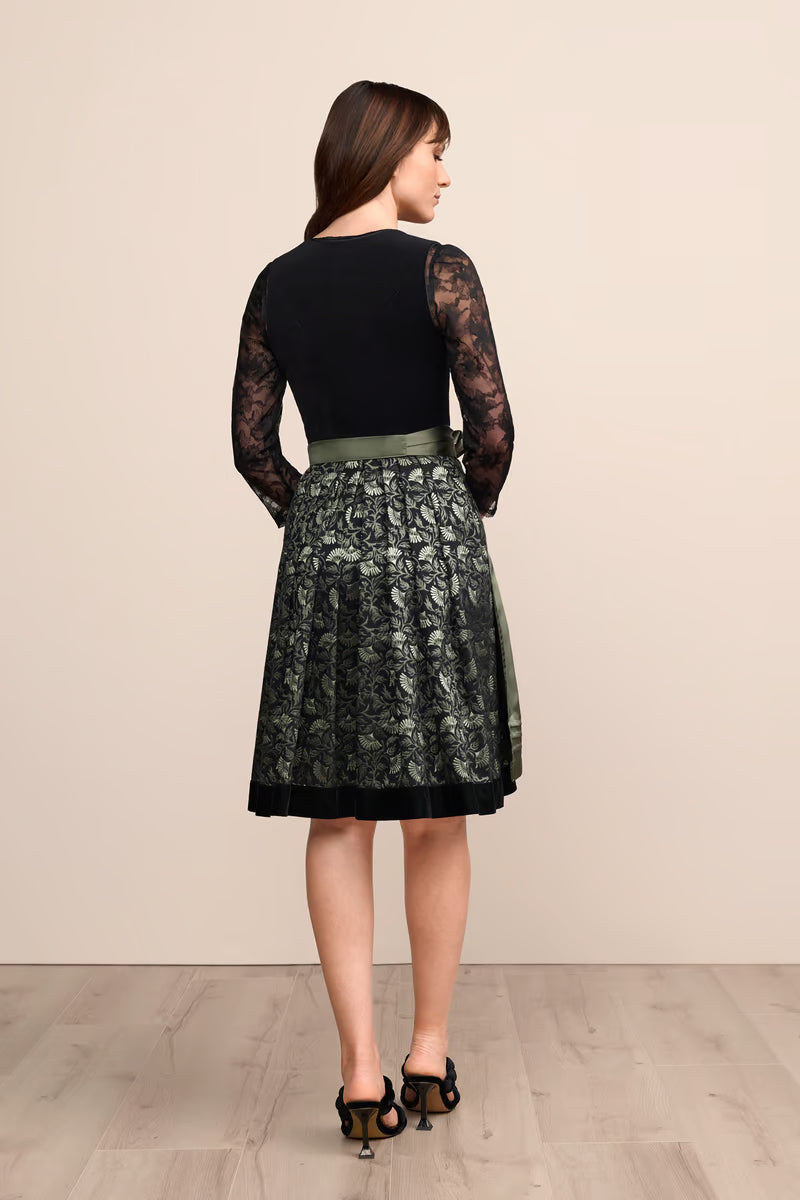 Kruger Ciara Midi Dirndl, Black — 60cm 2pc Set