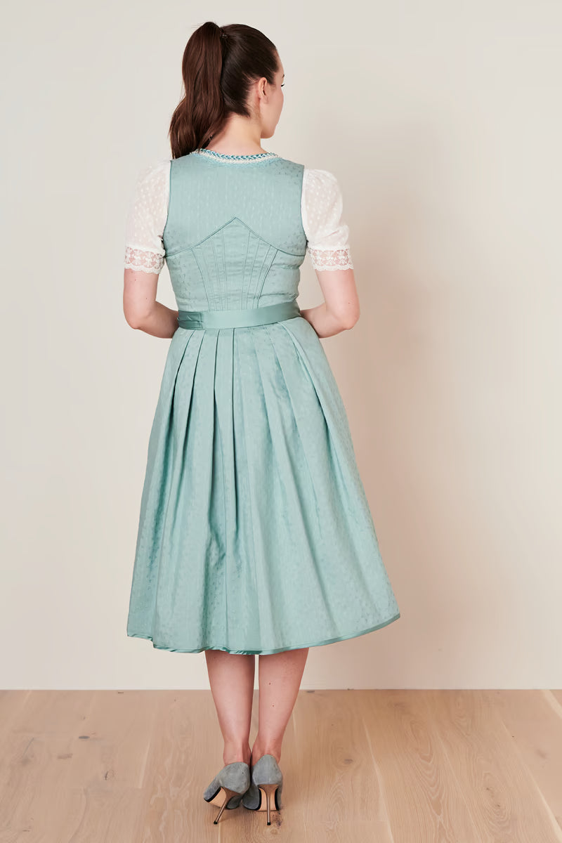 Kruger Long Dirndl 2pcs. 70cm "Abella" blue (size 42 only)