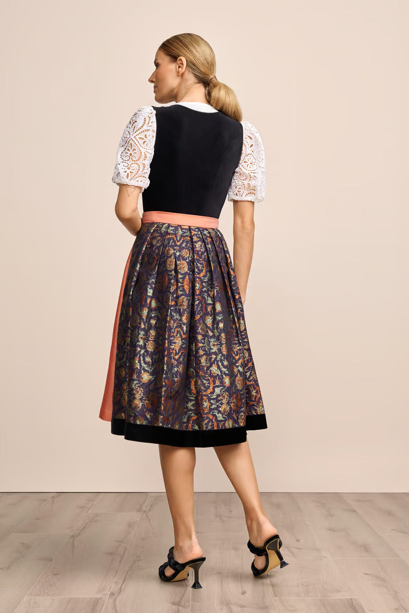 Kruger Long Dirndl 2pcs. 70cm "Jacinta" black