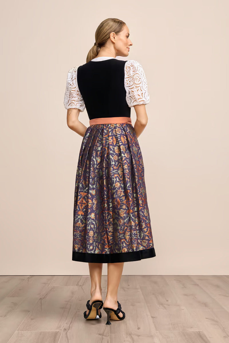 Kruger Long Dirndl 2pcs. 80cm "Jacinta" black