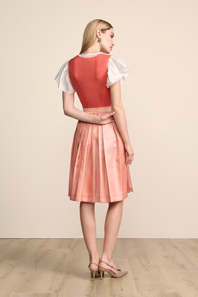 Kruger Midi Dirndl 2pcs. 60cm "Sylphira" pink