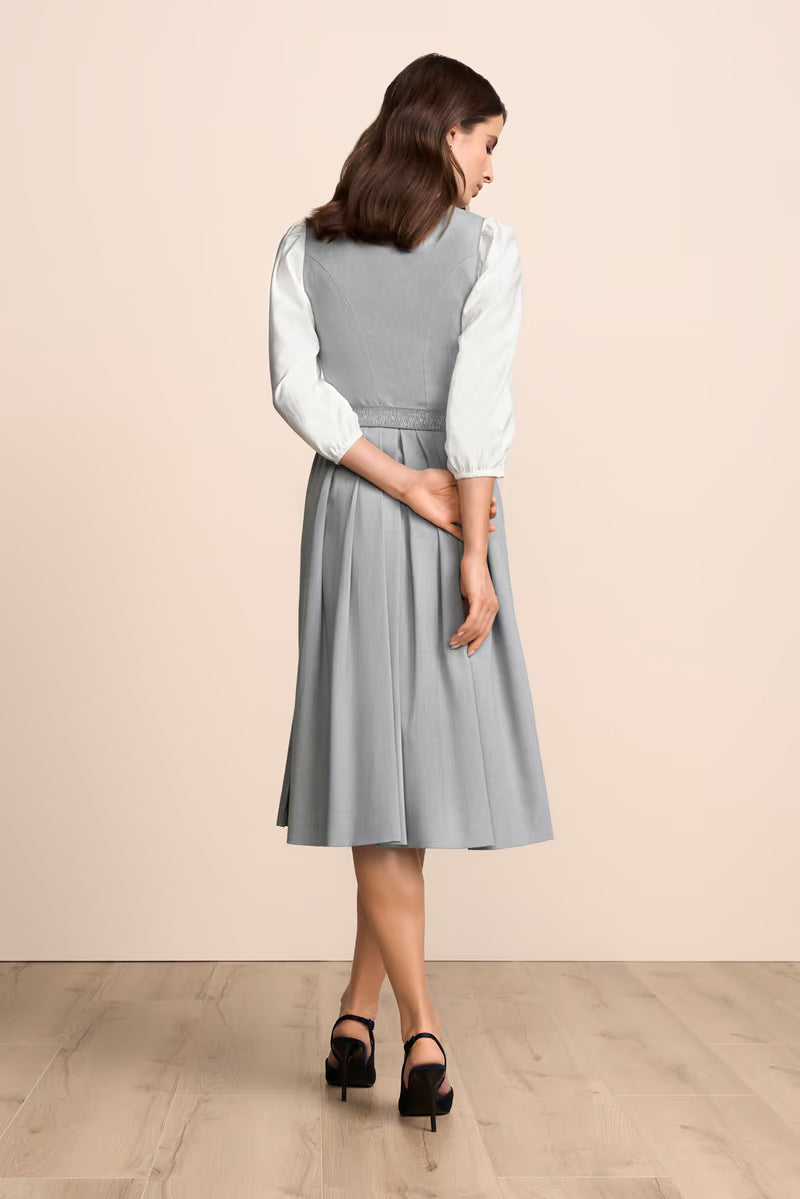 Krüger Sylphira Long Dirndl, Grey — 70cm 2pc Set