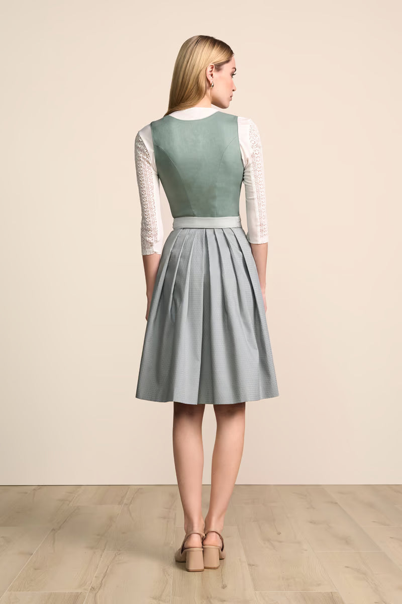 Kruger Midi Dirndl 2pcs. 60cm "Virelia" green