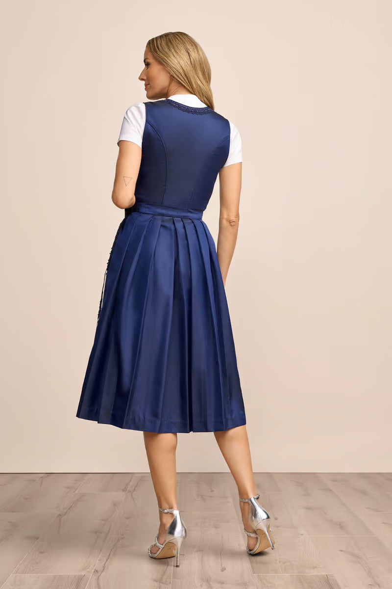 Kruger Long Dirndl 2pcs. 70cm "Ziska" blue