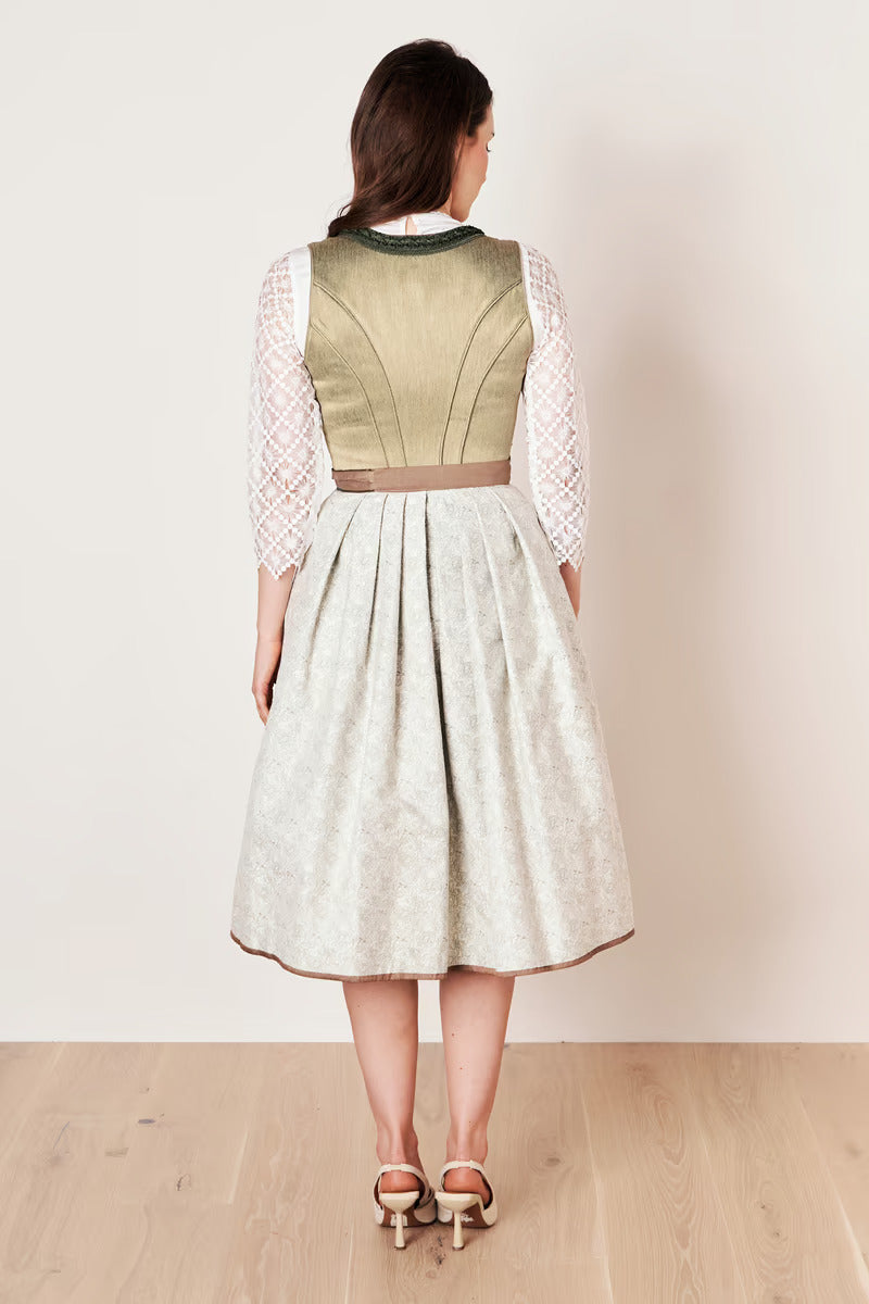 Kruger Long Dirndl 2pcs. 70cm "Danila" grun (size 42,44)