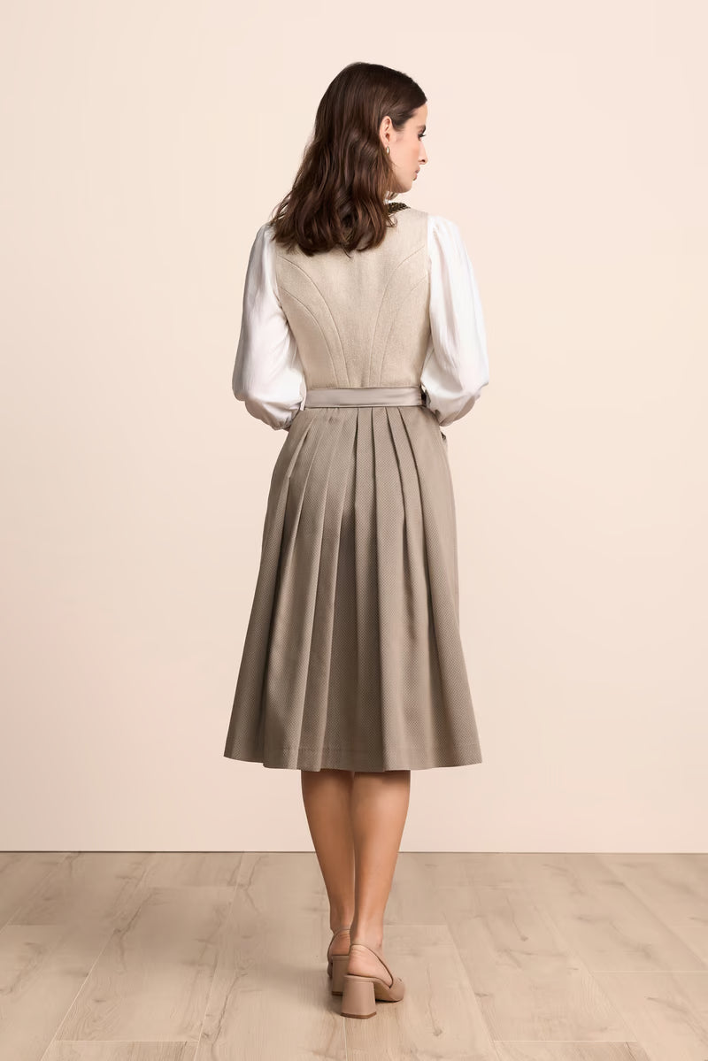 Kruger Long Dirndl 2pcs. 70cm "Serina" beige