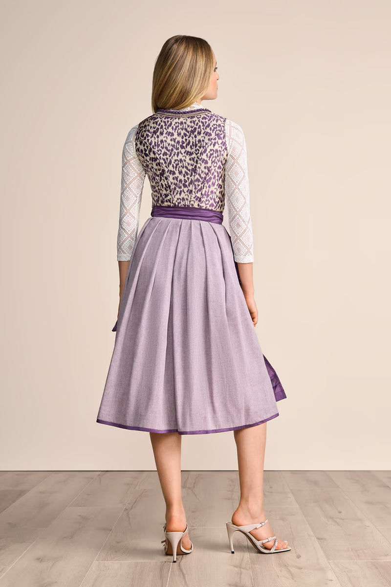 Kruger Long Dirndl 2pcs. 70cm "Laren" purple