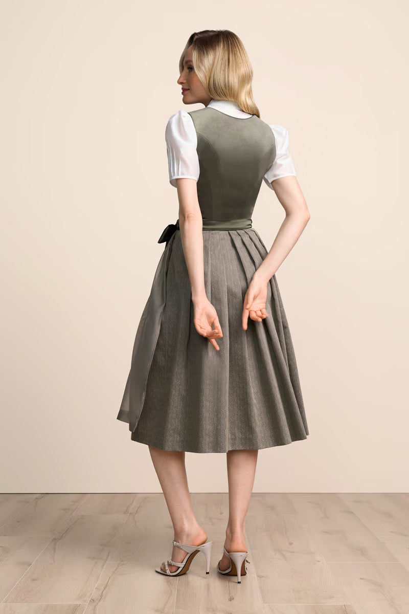 Kruger Long Dirndl 2pcs. 70cm "Avara" olive