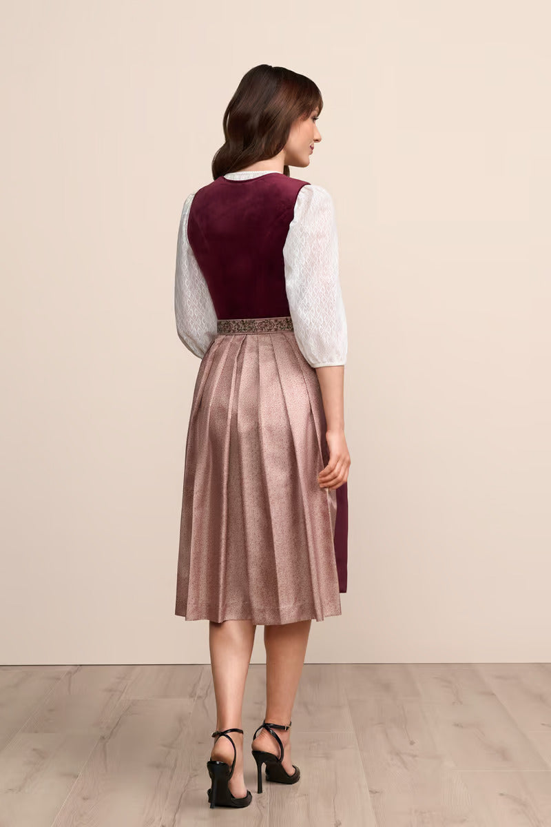 (new) Kruger Long Dirndl 2pcs. 70cm "Elaina" red