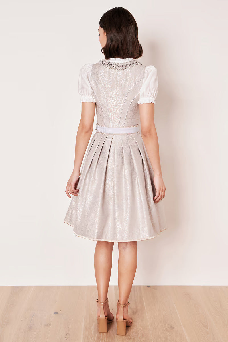 Kruger Midi Dirndl 2pcs. 60cm "Marit" grey (size 42)