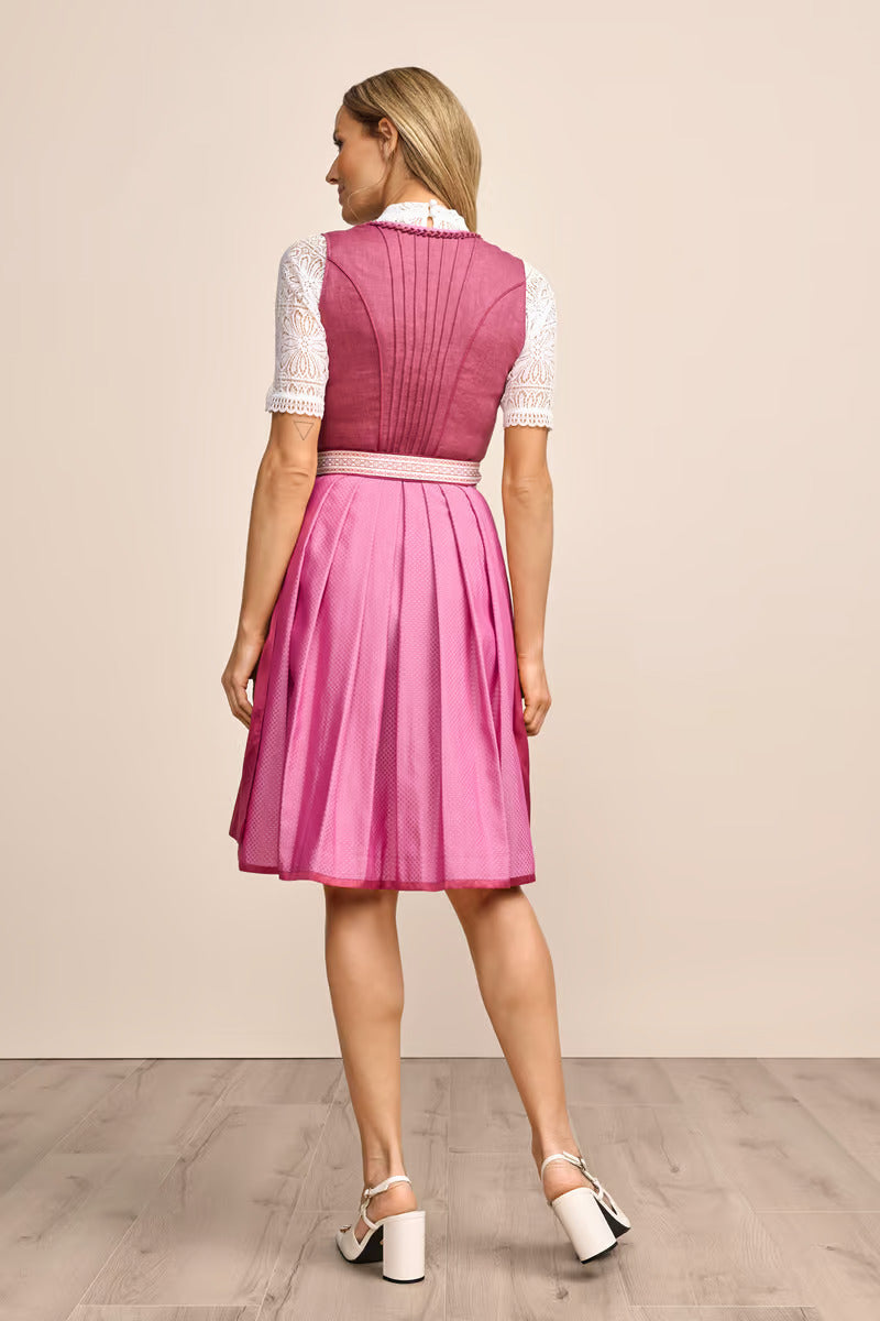 (new) Kruger Midi Dirndl 2pcs. 60cm "Vianne" pink