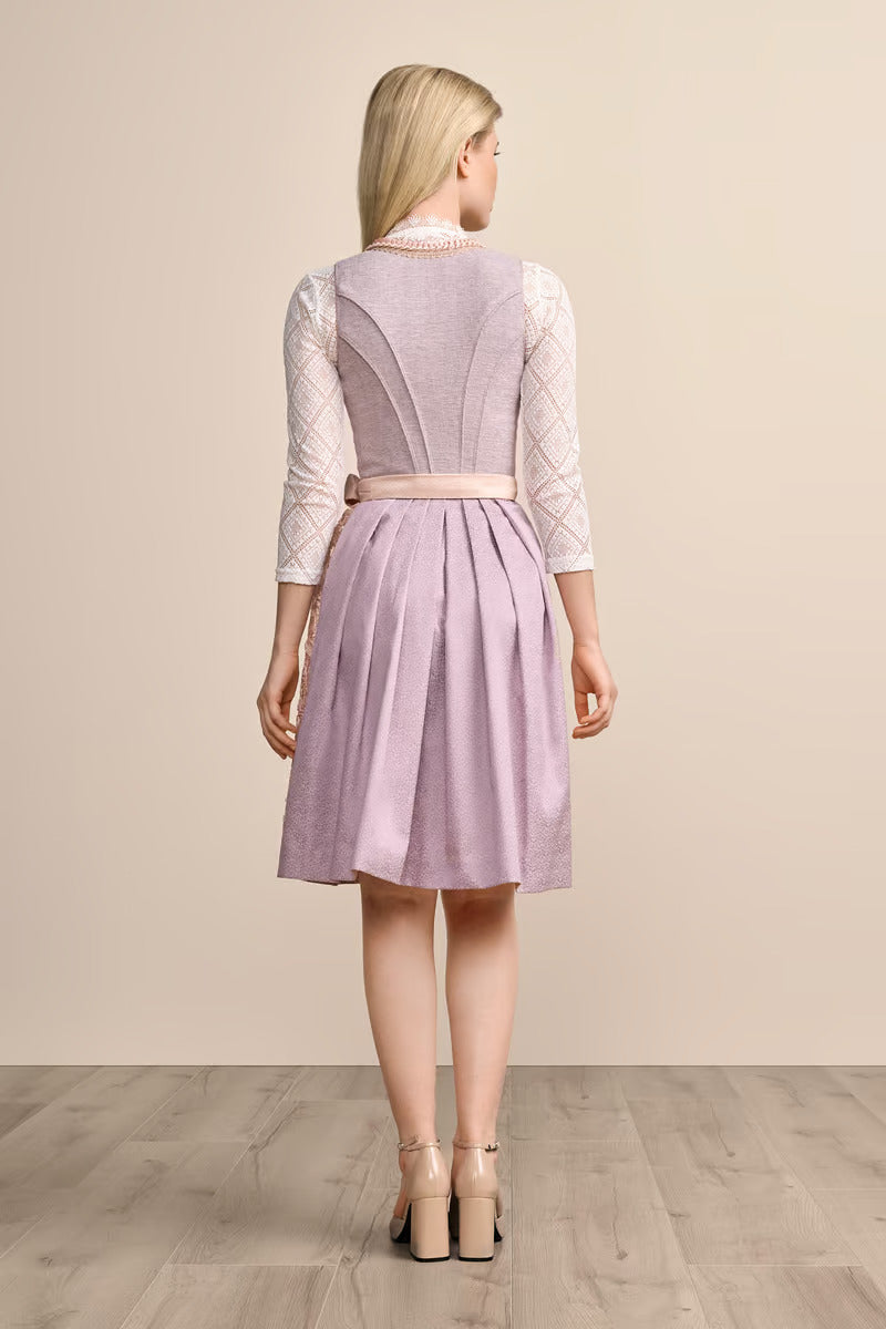 Kruger Midi Dirndl 2pcs. 60cm "Marybelle" purple (low stock)