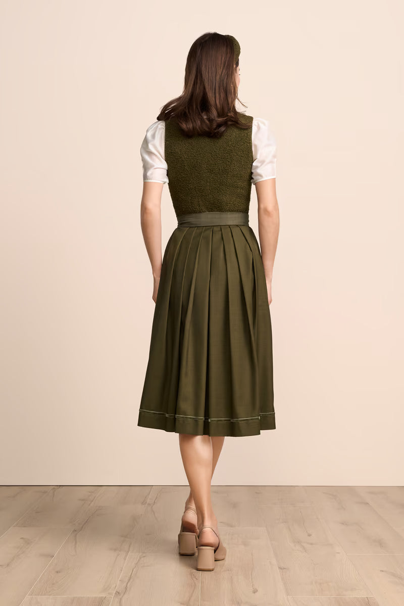 Krüger Noeline Long Dirndl, Green — 70cm 2pc Set