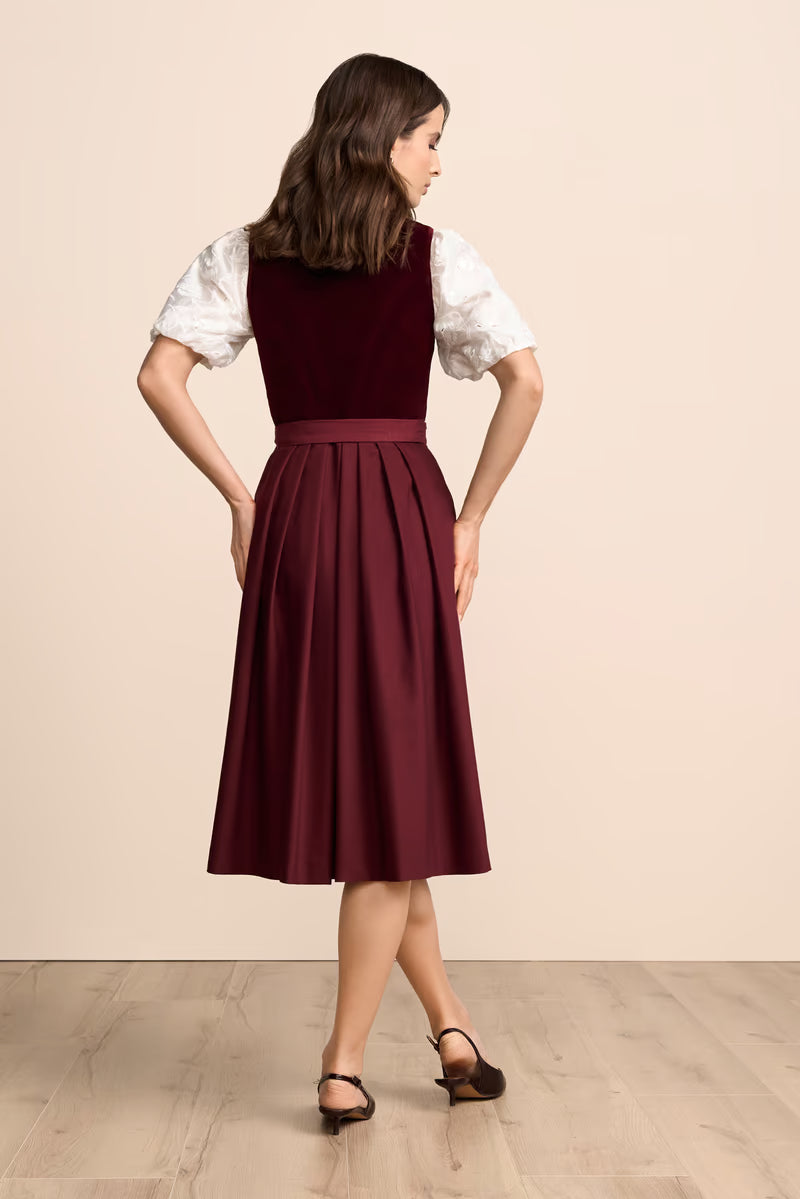 Krüger Naomie Long Dirndl, Red — 70cm 2pc Set