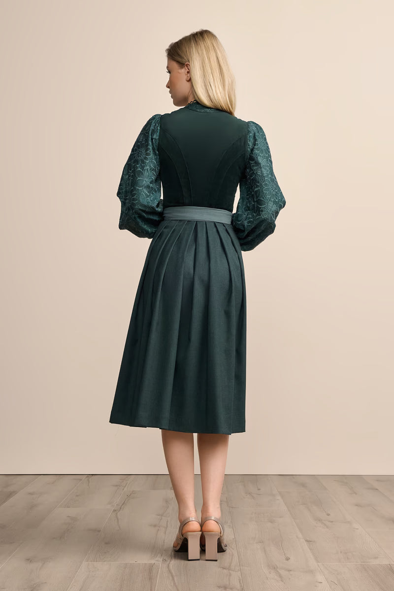 Kruger Long Dirndl 2pcs. 70cm "Valera" green (32,38)