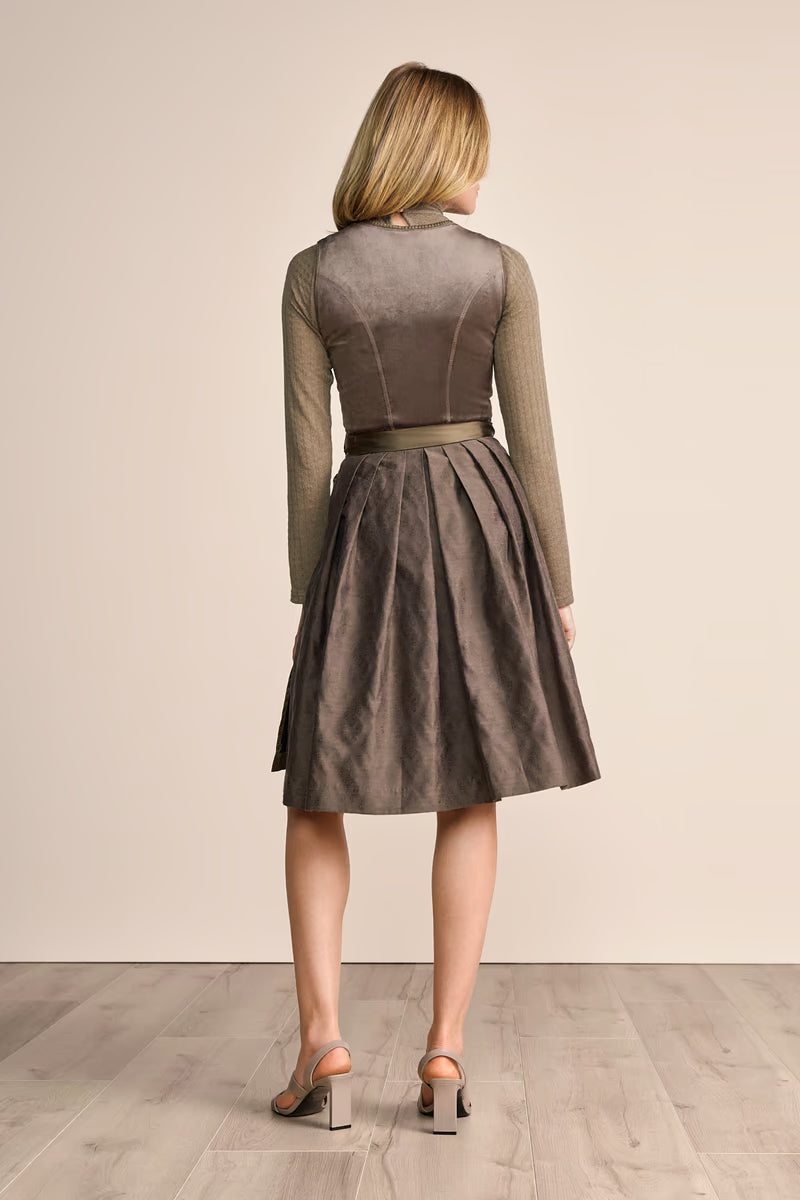 Kruger Midi Dirndl 2pcs. 60cm "Ester" olive