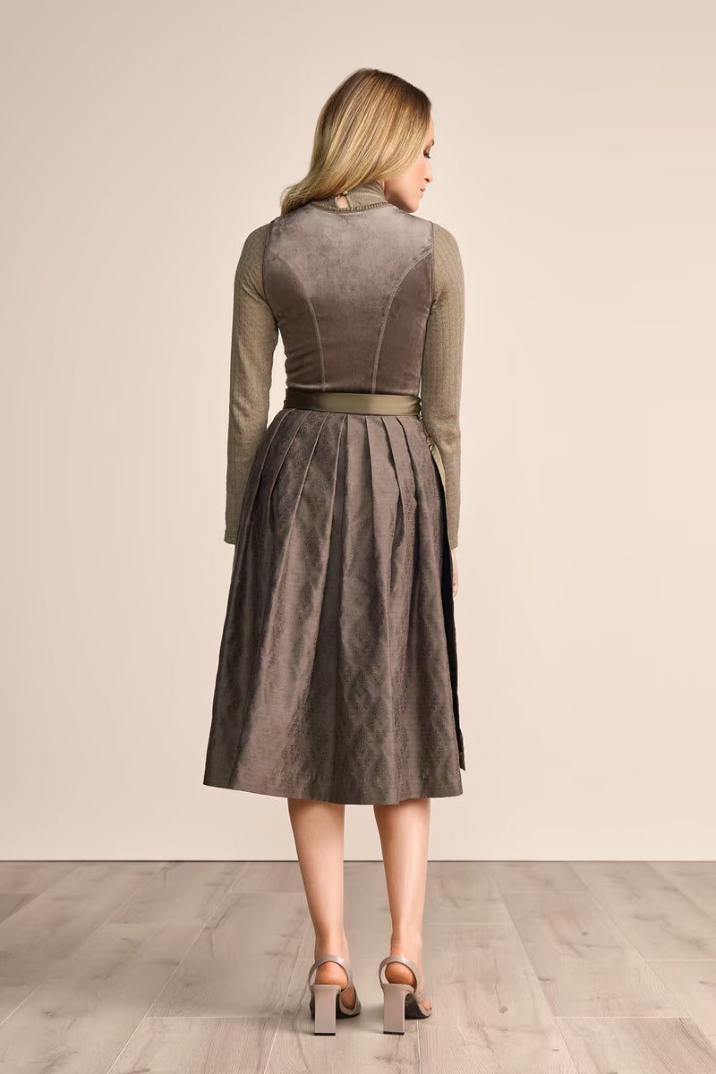 Kruger Long Dirndl 2pcs. 70cm "Ester" olive