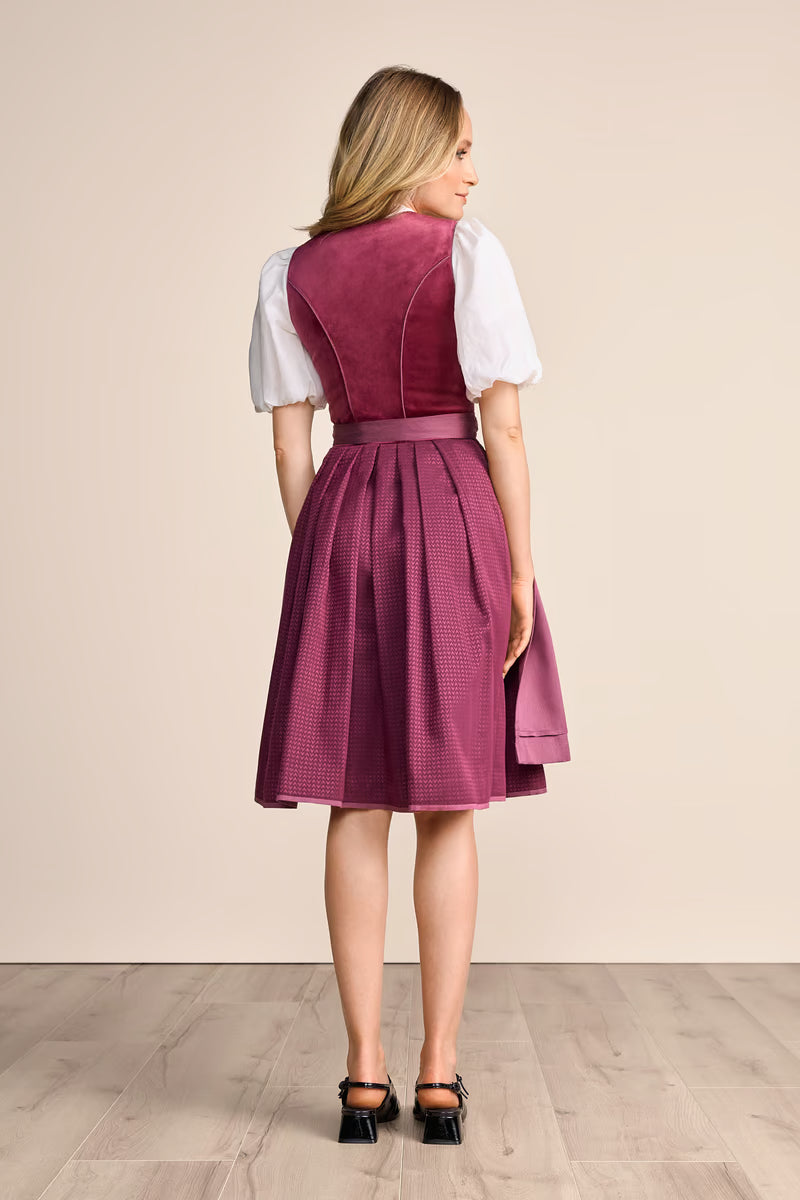 Kruger Midi Dirndl 2pcs. 60cm "Ayuna" pink