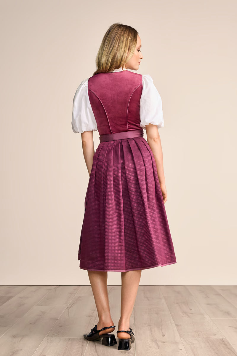 Kruger Long Dirndl 2pcs. 70cm "Ayuna" pink