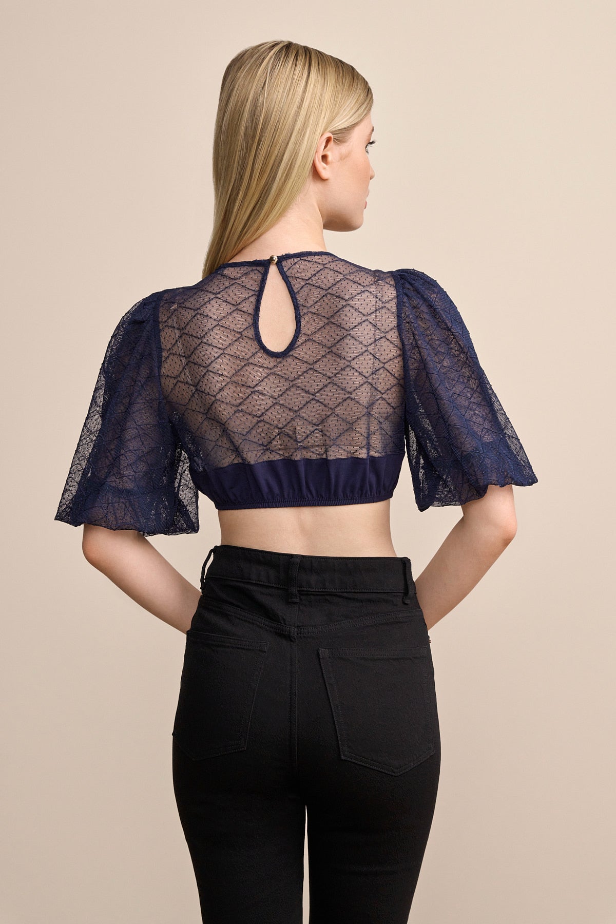 Kruger Hazel dirndl blouse in blue, styled