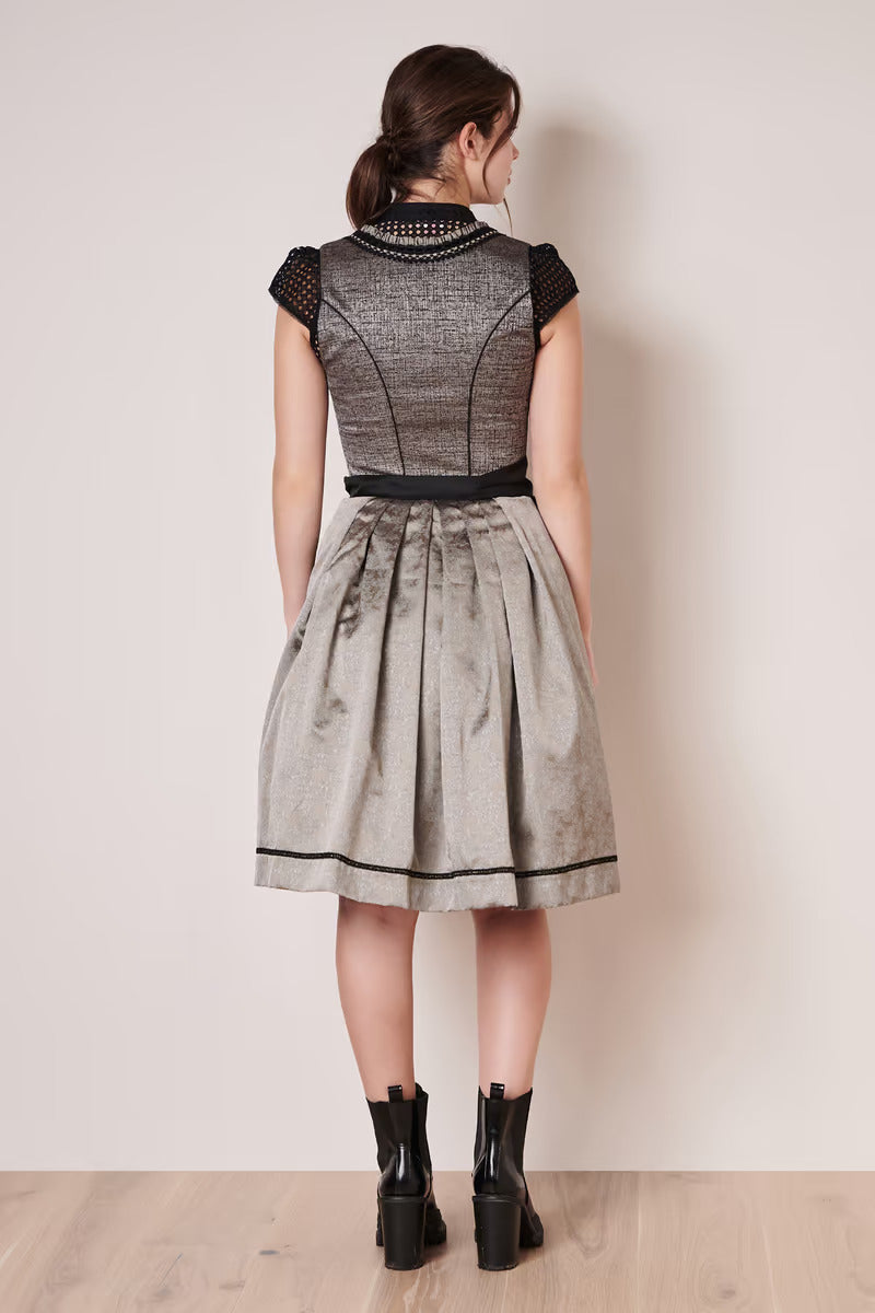 Kruger Midi Dirndl 2pcs. 60cm "Loreen" black (38)